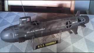 Mini RC submarine USS Seawolf review and tips [upl. by Atekal]