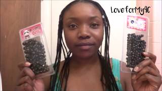 Add Beads to Braids using a Rubber Band [upl. by Lladnik]