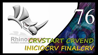 Rhinoceros 3D CRVSTART CRVEND  INICIOCRV FINALCRV [upl. by Udale]