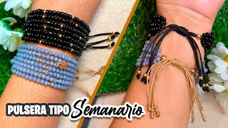 UNISEMANARIO 📿 PULSERA DE HILO TIPO SEMANARIO  Paso a Paso [upl. by Nnylasor305]