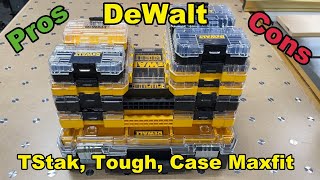 DeWalt TStak tough case and maxfit case review with pros and cons [upl. by Devi898]