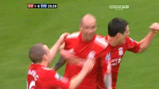 Raul Meireles First Goal for Liverpool vs Everton [upl. by Pell]