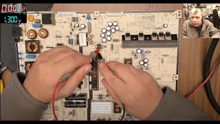 Samsung UA65HU8500 TV repair  Switching Power supply board repair guide [upl. by Nollahs]