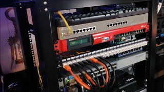 My Gigabit fiber internet connection and home network data lab rackmount setup [upl. by Bibi762]