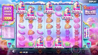 7 SCATTERS ON SUGAR RUSH PAYS INSANE MEGA WIN [upl. by Aiclef]