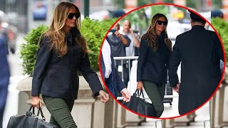 Melania Trump was seen in public for the first time since skipping the first president debate [upl. by Anyr717]