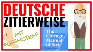 Deutsche Zitierweise 3SchritteAnleitung für korrekte Fußnoten ❝Chicago Style❝ 🌇 [upl. by Lupe296]