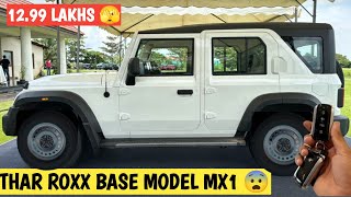 Mahindra Thar Roxx MX1 Base Model Walkaround  MX3 Walkaround  Thar 5 Door Base Variant is Here 😱 [upl. by Tuckie]