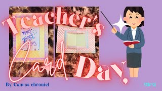 Teacher’s day Card BOOK THEME with shaker front [upl. by Emalia]