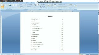 How to create a table of contents easily in ms word with right tab [upl. by Auhso]