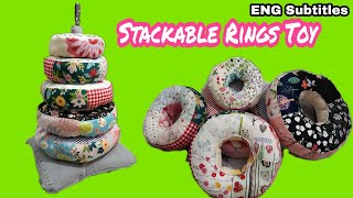 Perfect fabric donuts  Baby stacking rings stackable rings  Cara Menjahit  How to sew [upl. by Alec]