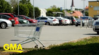 Woman sparks controversy over not returning grocery cart [upl. by Furr]