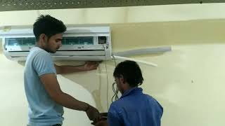 How to Install a Ductless MiniSplit Air Conditioner  Office and House [upl. by Buke]