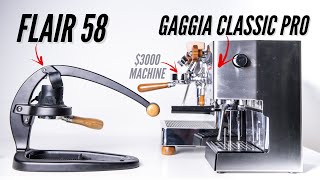 529 Manual Espresso VS 450 amp 3000 Espresso Machines  Flair 58 Gaggia Classic Pro amp Lelit Bianca [upl. by Oniger]