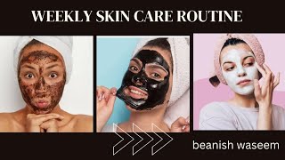 weekly skin care tips for glowing and healthy skin by beanish waseem skincareroutine viral [upl. by Ytsirhc436]