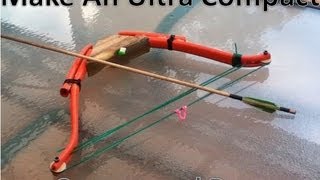 Make An Ultra Compact Compound Bow Very POWERFULL [upl. by Wilinski]