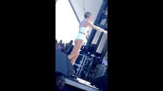 Miley cyrus performing Wrecking Ball for the first time EVER [upl. by Qifar962]