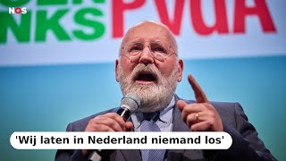 Frans Timmermans GroenLinksPvdA reageert op de exitpoll [upl. by Mick925]