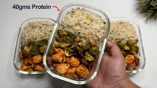 Easy high protein meal prep in 30mins  Chicken Broccoli Rice but better [upl. by Edivad]