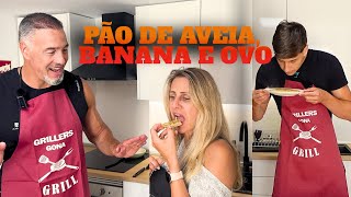 Pão de Aveia Banana e Ovo  LINOS NA COZINHA [upl. by Aneba]