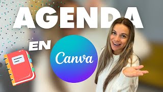 👉Cómo CREAR tu AGENDA con CANVA 2024 tutorial de Canva en Español [upl. by Herod]