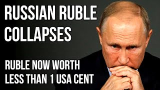 RUSSIAN Ruble Collapses to Record Low as Economy Crashes [upl. by Adias]