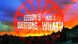 Romani Language  Lesson 5 Questions  What part 2 [upl. by Roxanne]