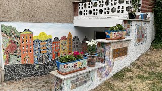 Mosaik an Hauswand🍀Arbeit ohne Ende🤣 [upl. by Eintruoc]