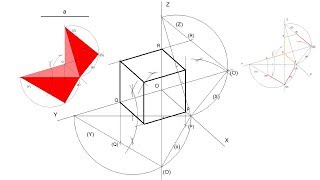 Coeficiente de reducción en perspectiva axonométrica trimétrica [upl. by Suehtomit379]