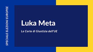 Luka Meta  La Corte di Giustizia dellUE [upl. by Arabele]