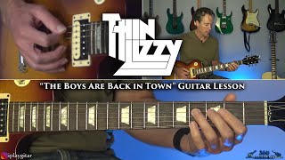 Thin Lizzy  The Boys Are Back In Town Guitar Lesson [upl. by Acalia]