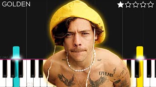 Harry Styles  Golden  EASY Piano Tutorial [upl. by Neitsabes435]