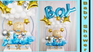 ARREGLO CON GLOBOS PARA BABY SHOWER REGALO PARA BABY SHOWER FACIL Y ECONOMICO [upl. by Swithbart578]