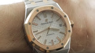 Audemars Piguet Royal Oak 37MM 15450SROO1256SR01 Luxury Watch Review [upl. by Iznekcam]