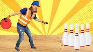 Bowling for Kids  Handyman Hal Explore Bowling Alley  Fun Videos for Kids [upl. by Artus75]