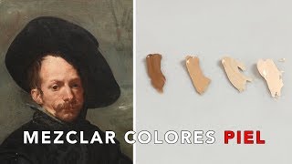 CÓMO HACER COLOR PIEL CON ÓLEO  Mezcla de colores para retrato [upl. by Yelats]