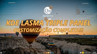 KDE PLASMA COM PAINEL TRIPLO CUSTOMIZAÇÃO COMPLETA [upl. by Cole]