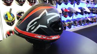 Alpinestars Supertech R10 Team Helmet Matt Black CarbonBlue [upl. by Trista]