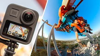 GoPro Max Review  360 Camera on a Rollercoaster [upl. by Hsakiv]