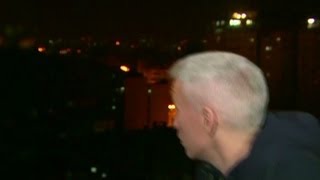 Bomb explodes near Anderson Cooper during live report from Gaza [upl. by Jobi]