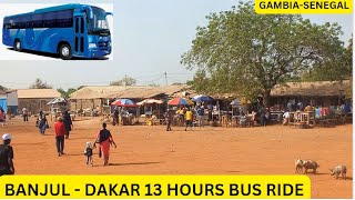 BANJUL GAMBIA TO DAKAR SENEGAL 13 HOURS GTSC BUS RIDE  GAMBIA  SENEGAL  GAMBIA  26  BINU [upl. by Torosian380]