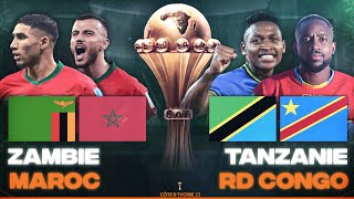 🔴🇿🇲🇲🇦 ZAMBIE  MAROC  🇹🇿🇨🇩 TANZANIE  RD CONGO  🔥DIMA MAGHRIB  3EME JOURNEE CAN 2024  CAN 2023 [upl. by Enilarac]