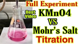 Titration  KMnO4 Vs Mohr Salt in Hindi  Full Experiment  Calculations  Chemistry Practical [upl. by Nosral]