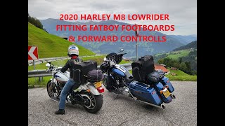 How to fit Harley Fatboy footboards amp Sport Glide forward controls to M8 Softail Lowrider [upl. by Brent]