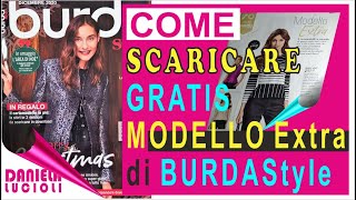 COME SCARICARE GRATIS MODELLO EXTRA DI BURDA STYLE DICEMBRE 2020 CARTAMODELLO SHIRT IN OMAGGIO [upl. by Greeson877]