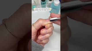 How to use a liquid cuticle remover 💅🏼 shorts nails nailtutorial [upl. by Debarath260]