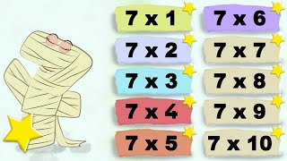 🔢Learning multiplication Numbers  Mathemagics Number 7🔢 [upl. by Tawsha]