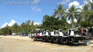 Lamai Beach a sunny day in April Koh Samui [upl. by Eelarbed401]