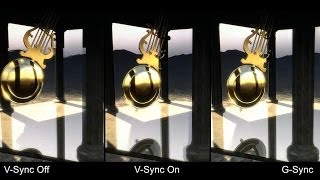 Nvidia GSync Demo VSync OnOff vs GSync [upl. by Rosenfeld]