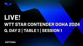 LIVE  T1  Qualifying Day 2  WTT Star Contender Doha 2024  Session 1 [upl. by Mairam]